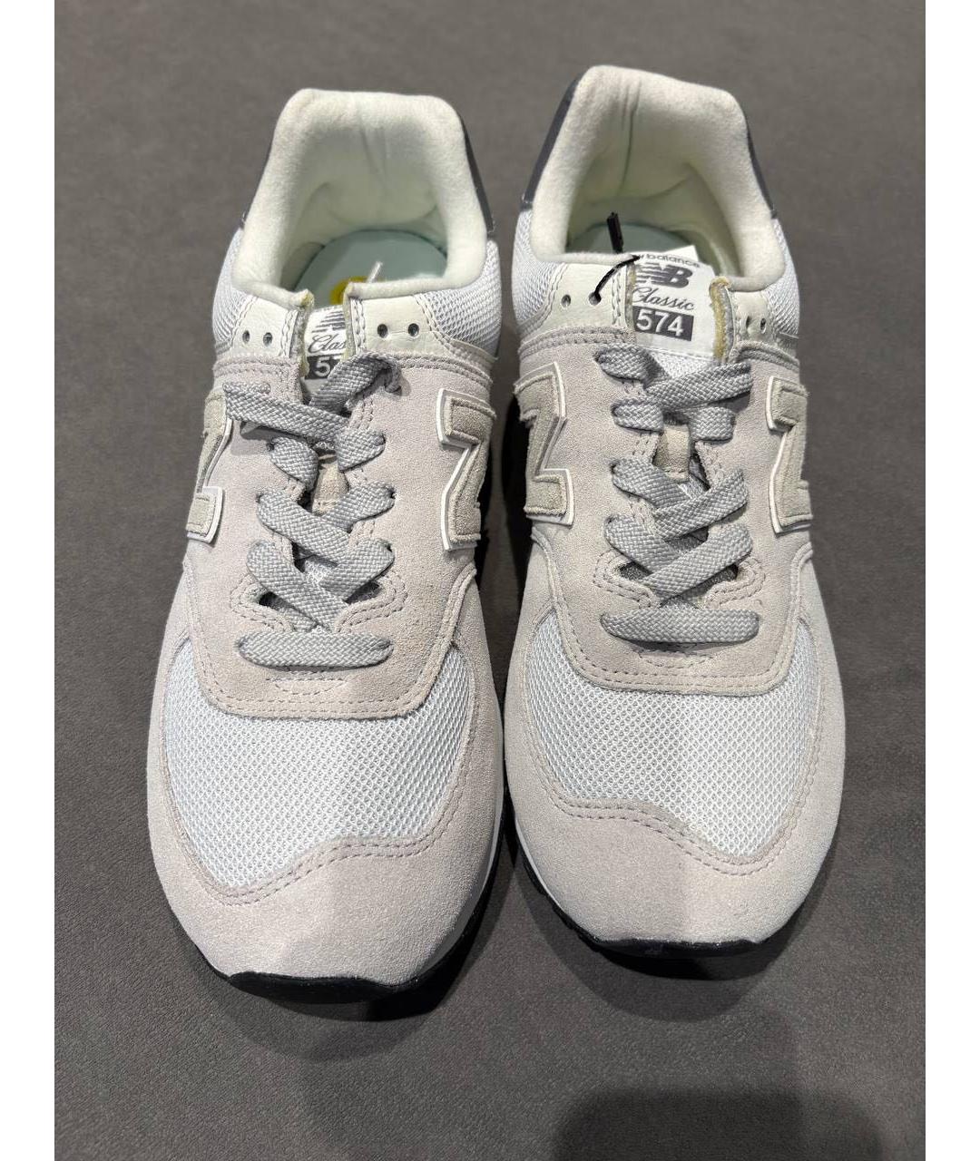 NEW BALANCE Серые замшевые низкие кроссовки / кеды, фото 2