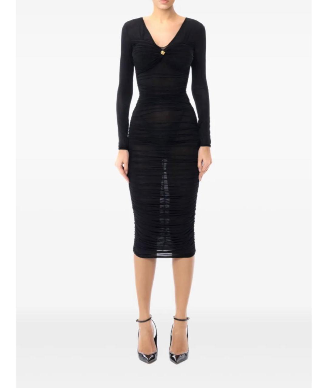 ELISABETTA FRANCHI Черное коктейльное платье, фото 2