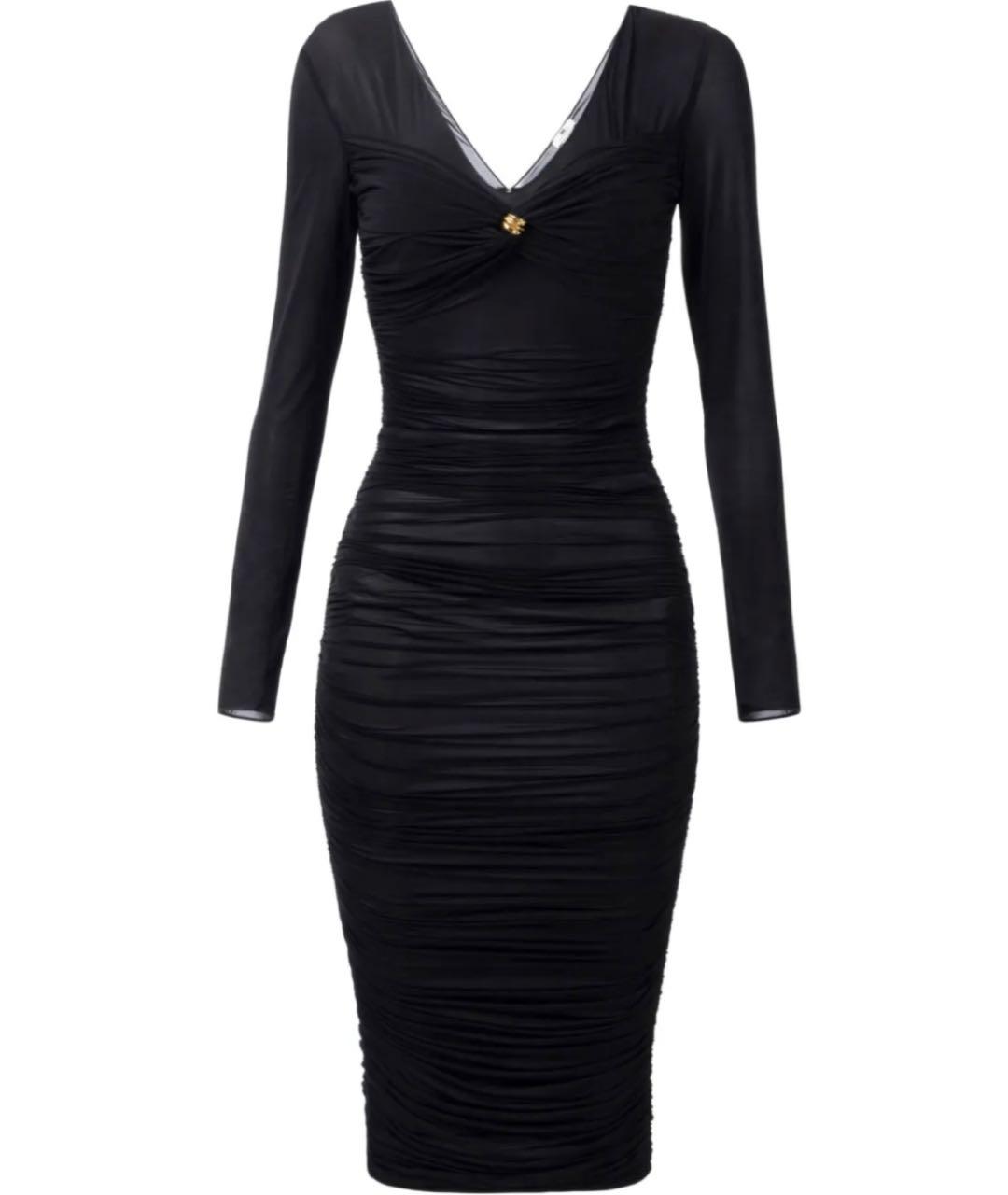 ELISABETTA FRANCHI Черное коктейльное платье, фото 1