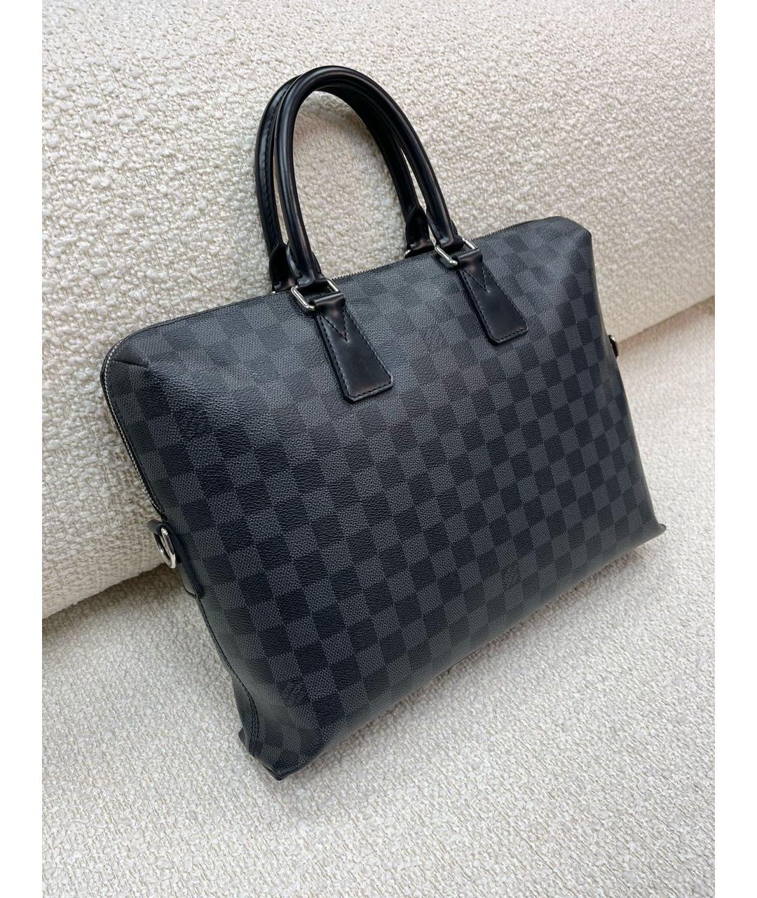 LOUIS VUITTON Черный портфель, фото 6