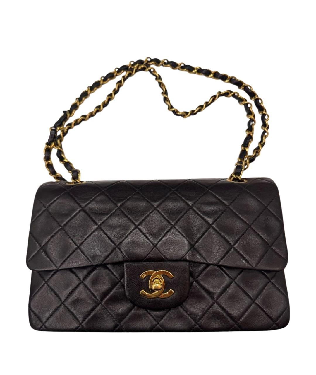 CHANEL Коричневая кожаная сумка через плечо, фото 1