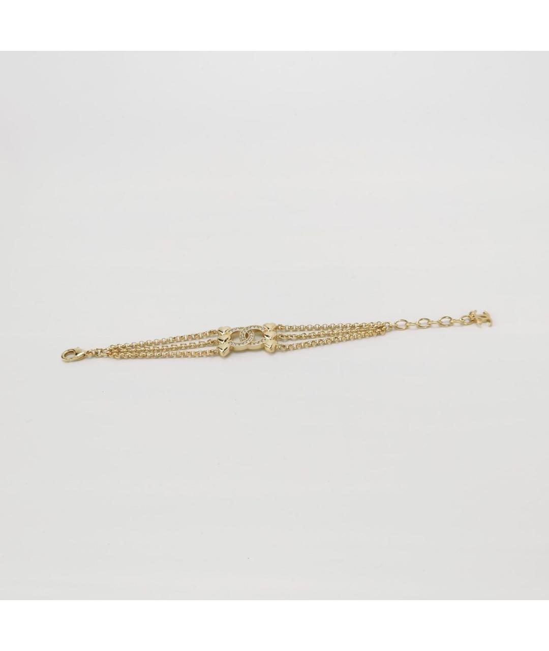 CHANEL Золотой металлический браслет, фото 3
