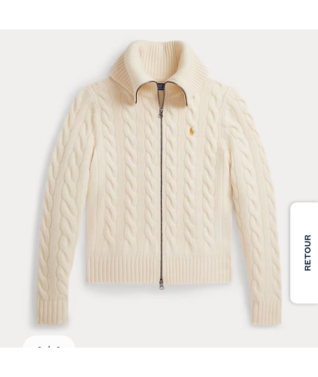 POLO RALPH LAUREN Бежевый шерстяной кардиган, фото 4