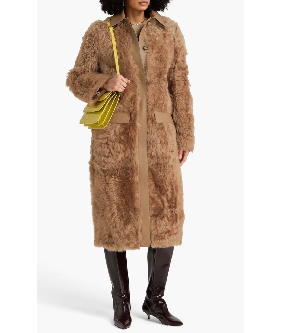 TOTEME Коричневая кожаная дубленка, фото 2