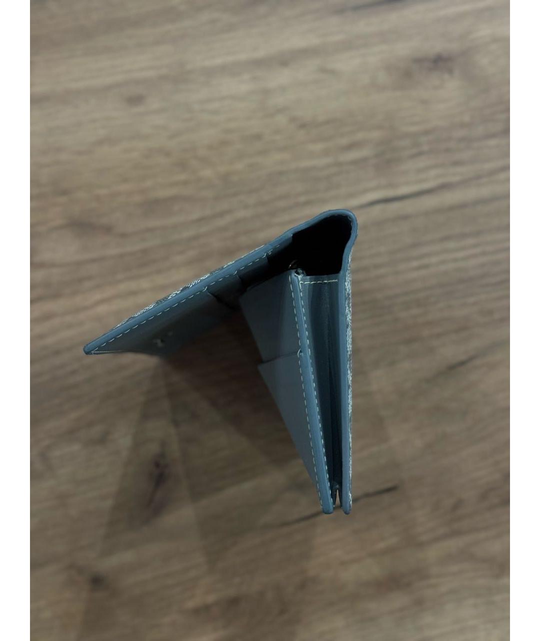 GOYARD Серый кожаный кошелек, фото 5