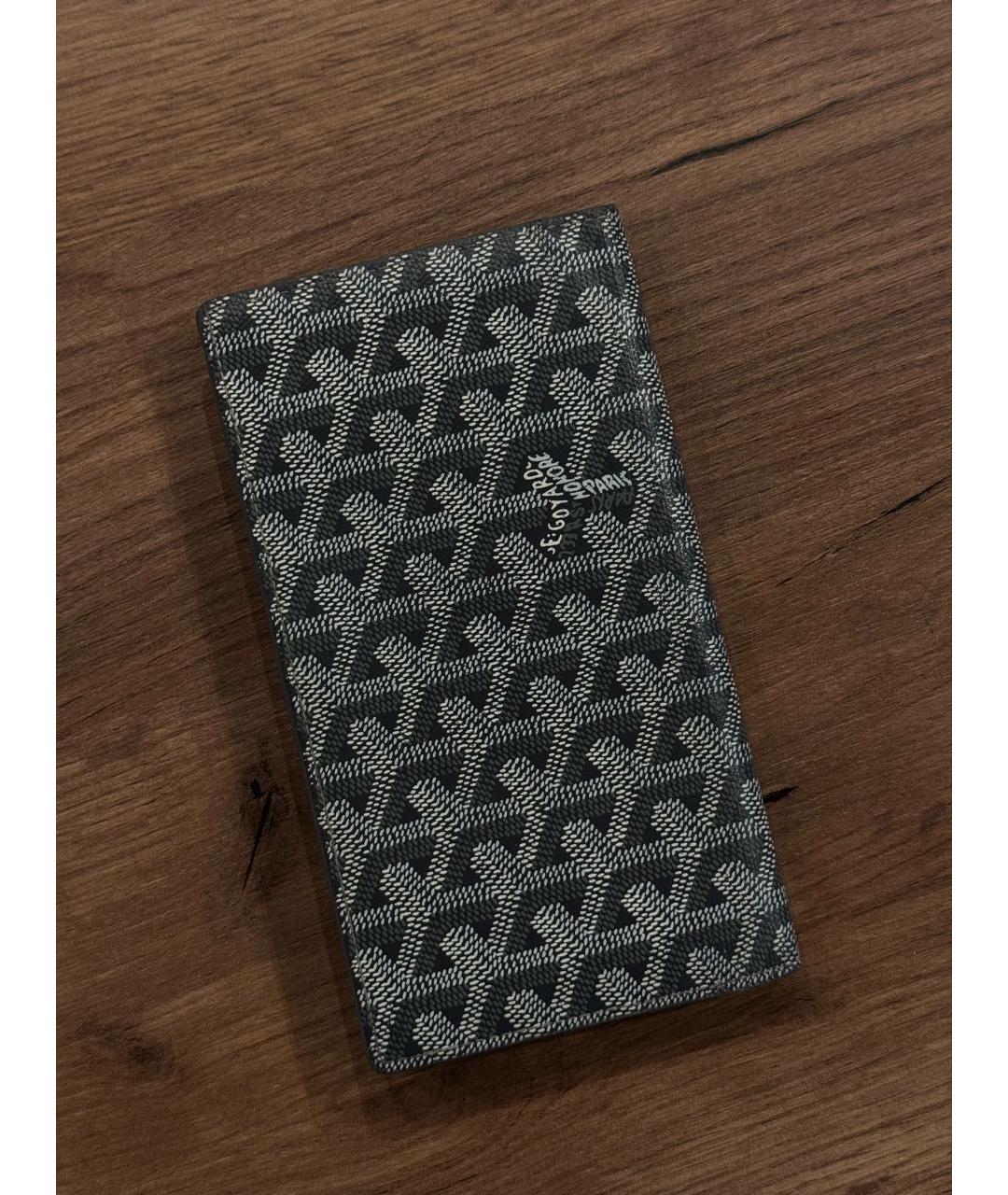 GOYARD Серый кожаный кошелек, фото 8