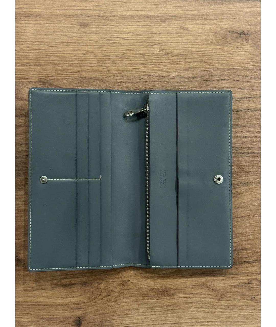 GOYARD Серый кожаный кошелек, фото 6