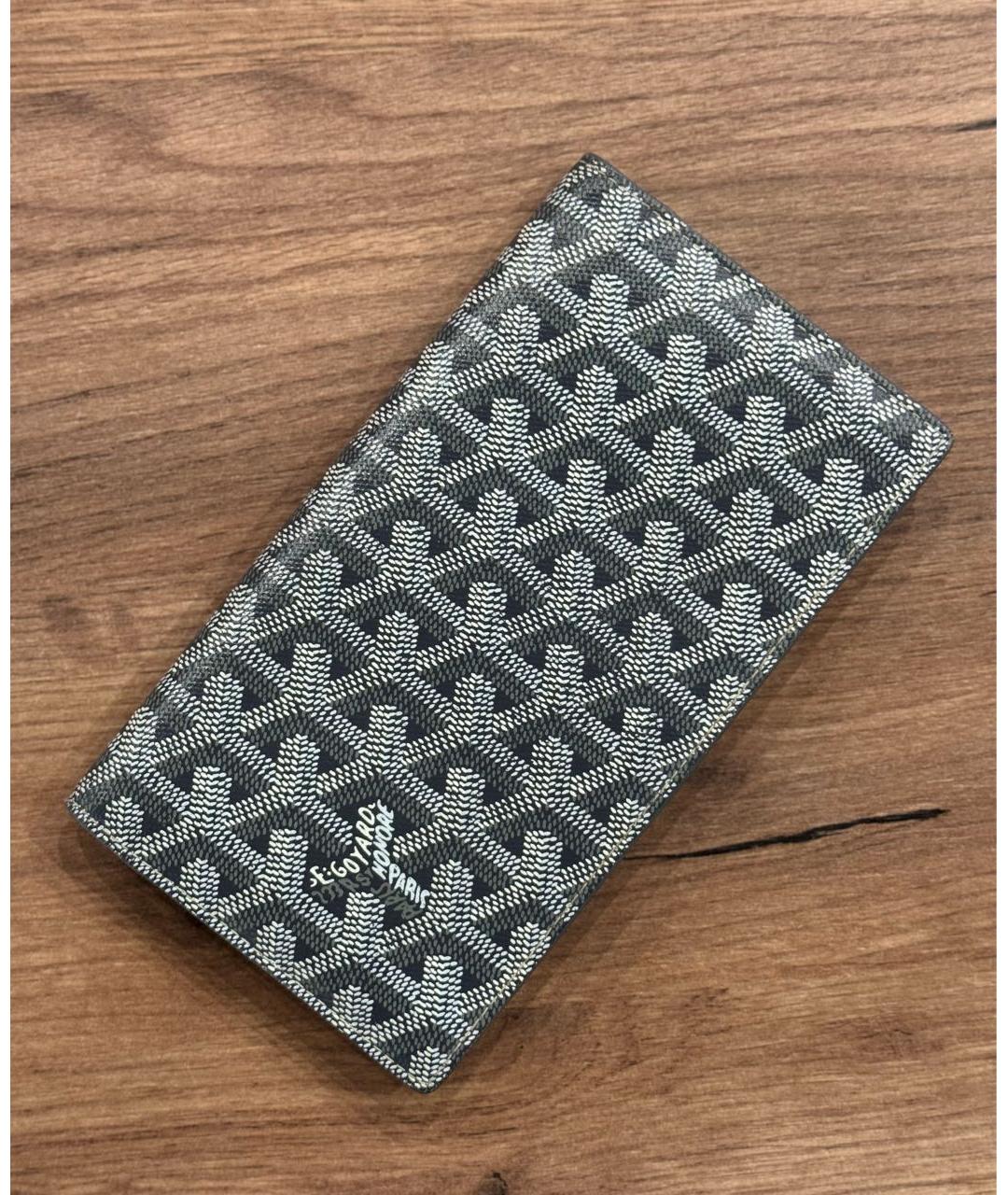 GOYARD Серый кожаный кошелек, фото 2