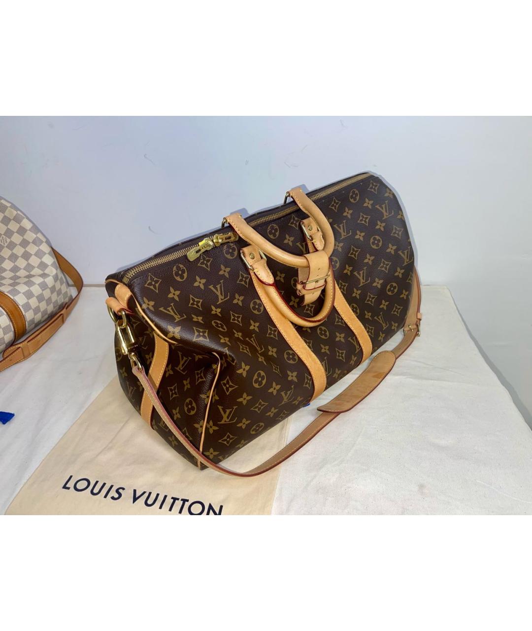 LOUIS VUITTON Коричневая дорожная/спортивная сумка, фото 2