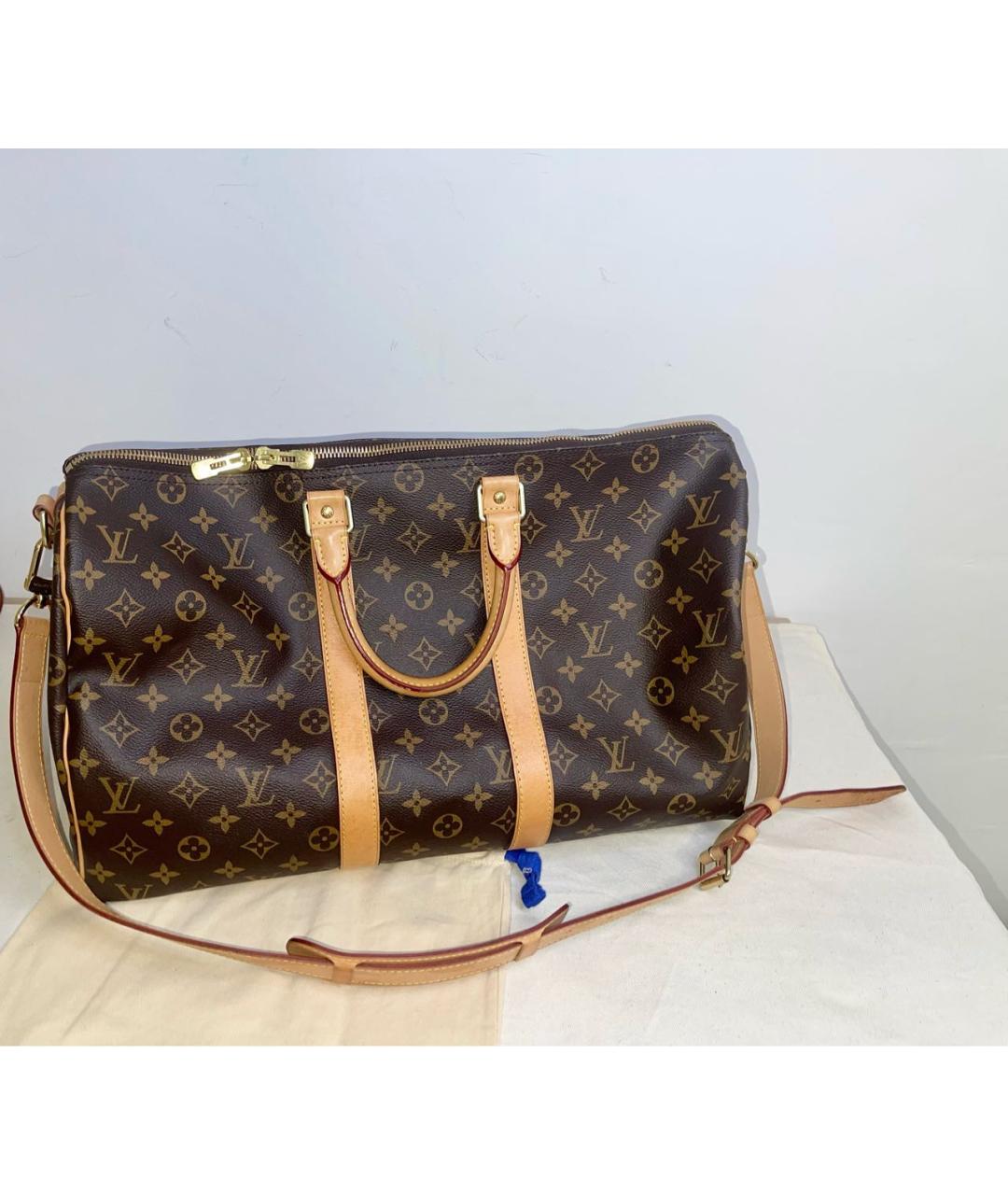 LOUIS VUITTON Коричневая дорожная/спортивная сумка, фото 7