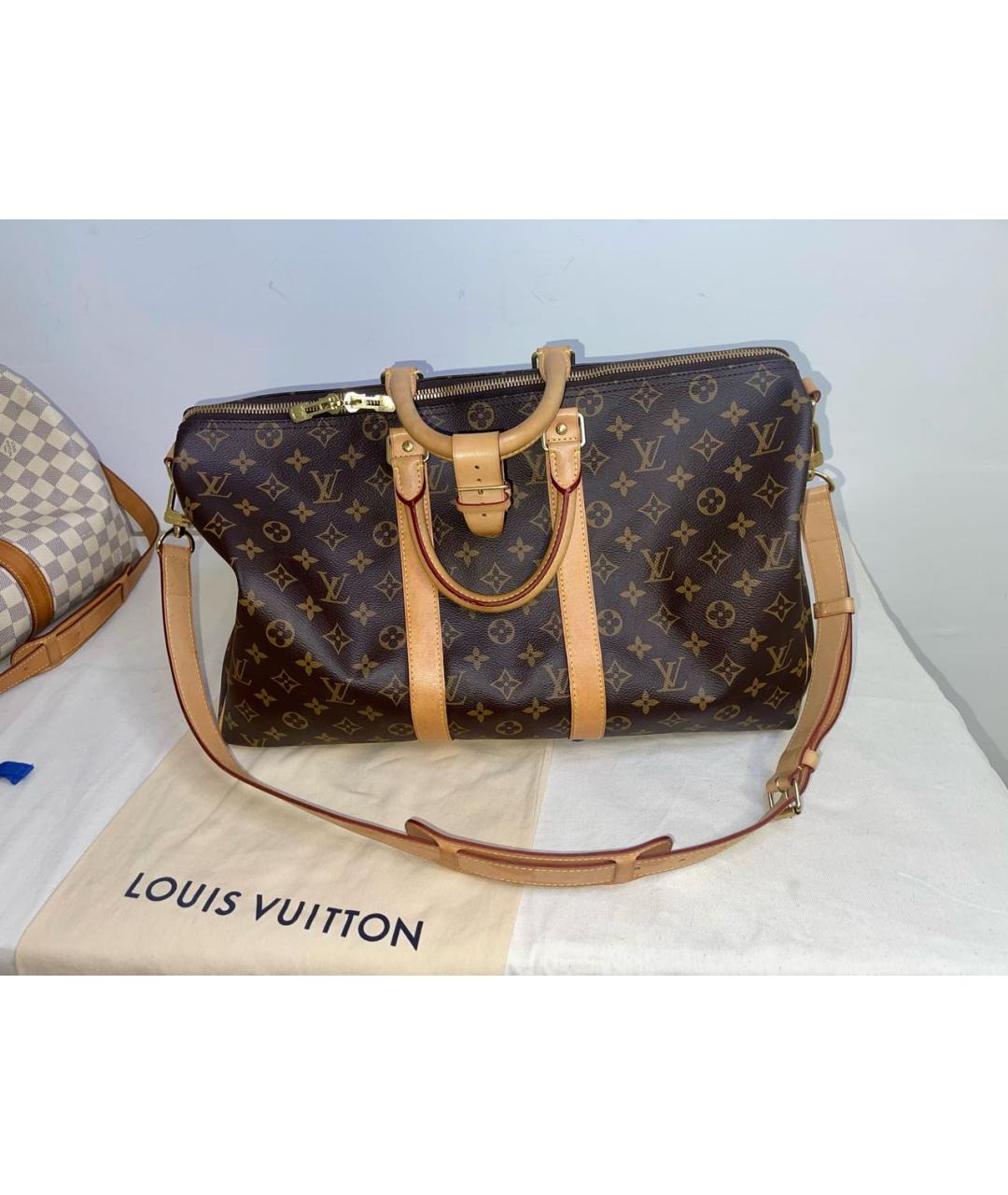 LOUIS VUITTON Коричневая дорожная/спортивная сумка, фото 6