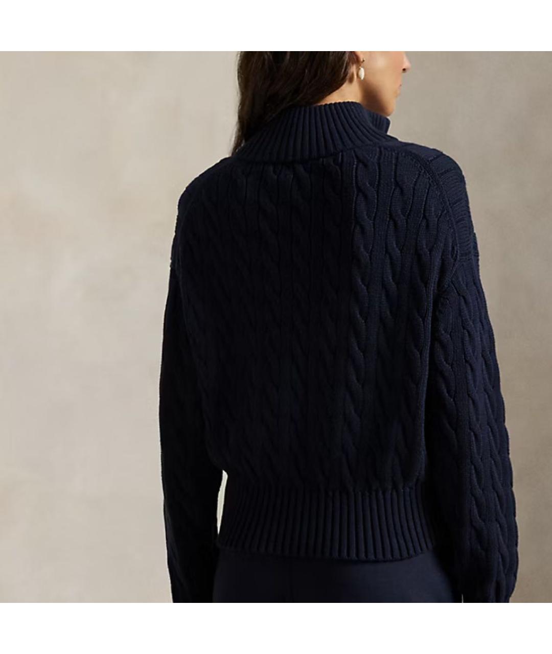 POLO RALPH LAUREN Темно-синий хлопковый джемпер / свитер, фото 3