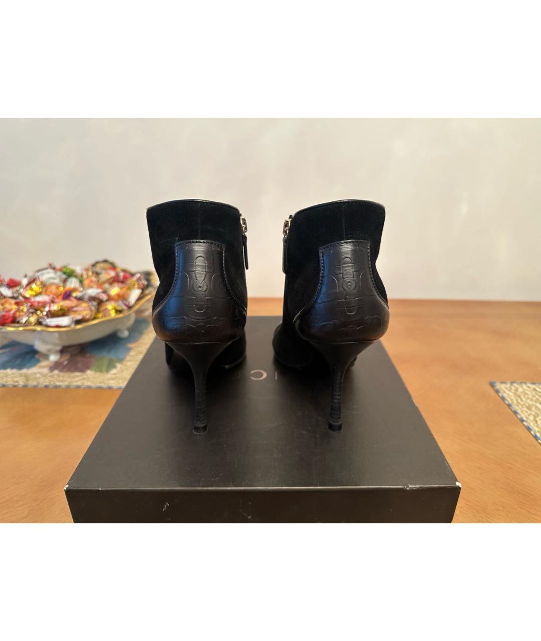 GUCCI Черные замшевые ботильоны, фото 5