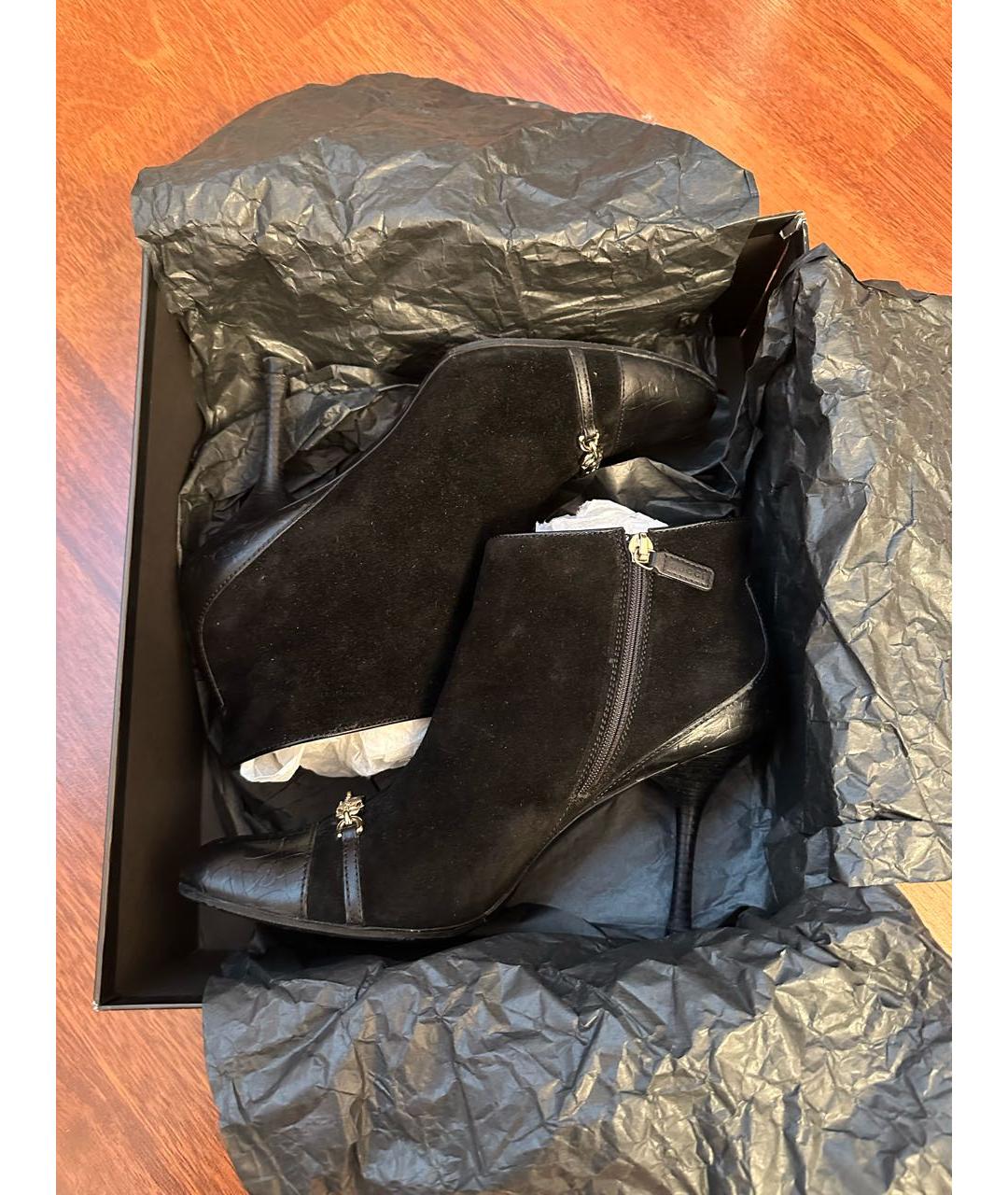 GUCCI Черные замшевые ботильоны, фото 8