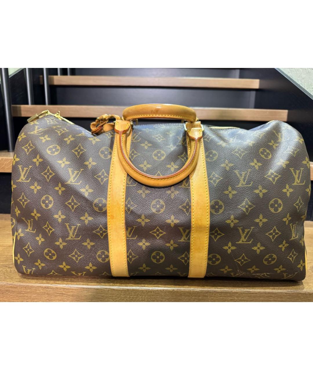 LOUIS VUITTON Коричневая дорожная/спортивная сумка, фото 8