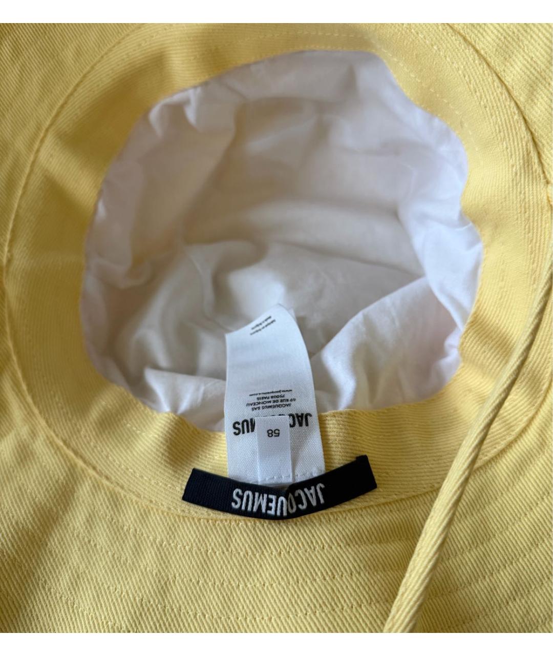 JACQUEMUS Желтая хлопковая панама, фото 2