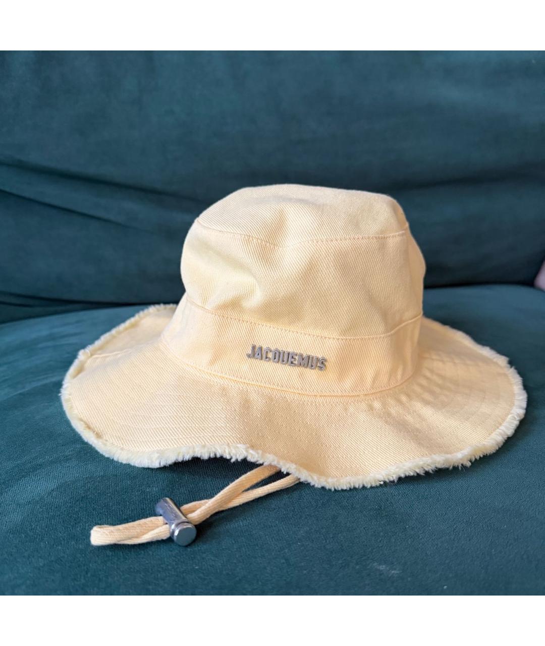 JACQUEMUS Желтая хлопковая панама, фото 3