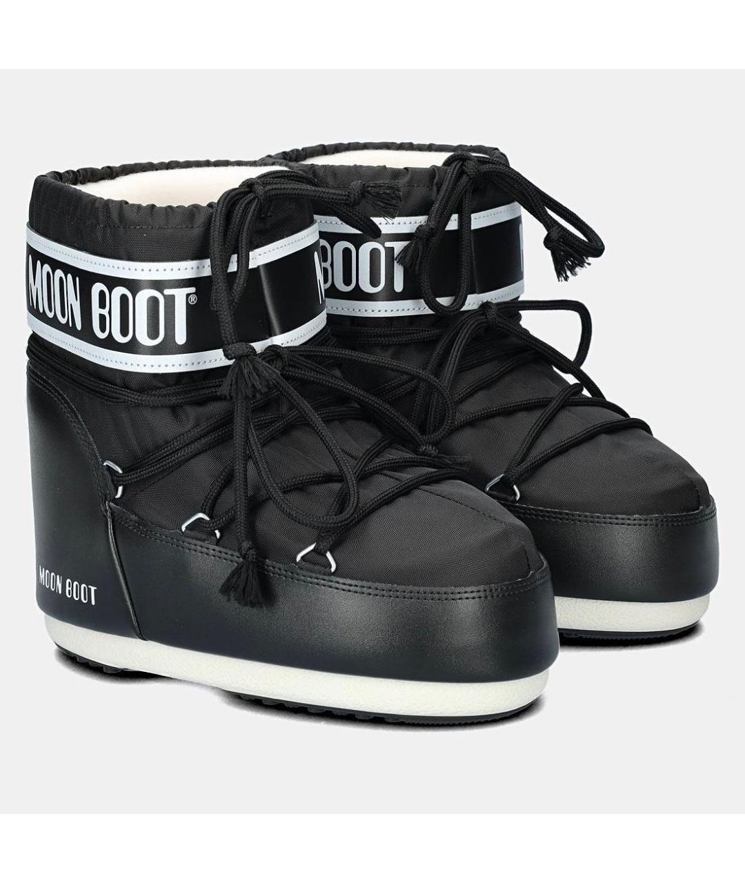 MOON BOOT Черные текстильные сапоги, фото 2