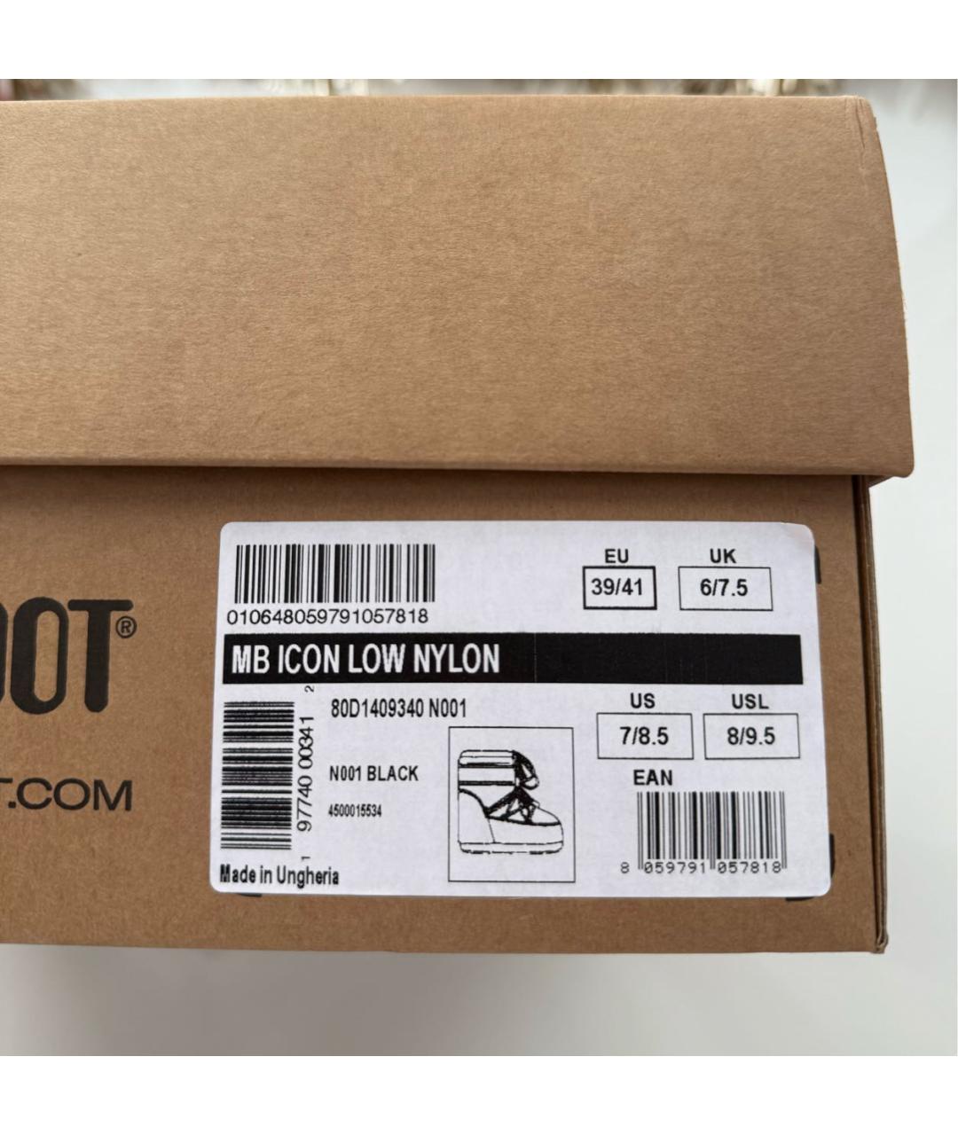 MOON BOOT Черные текстильные сапоги, фото 8