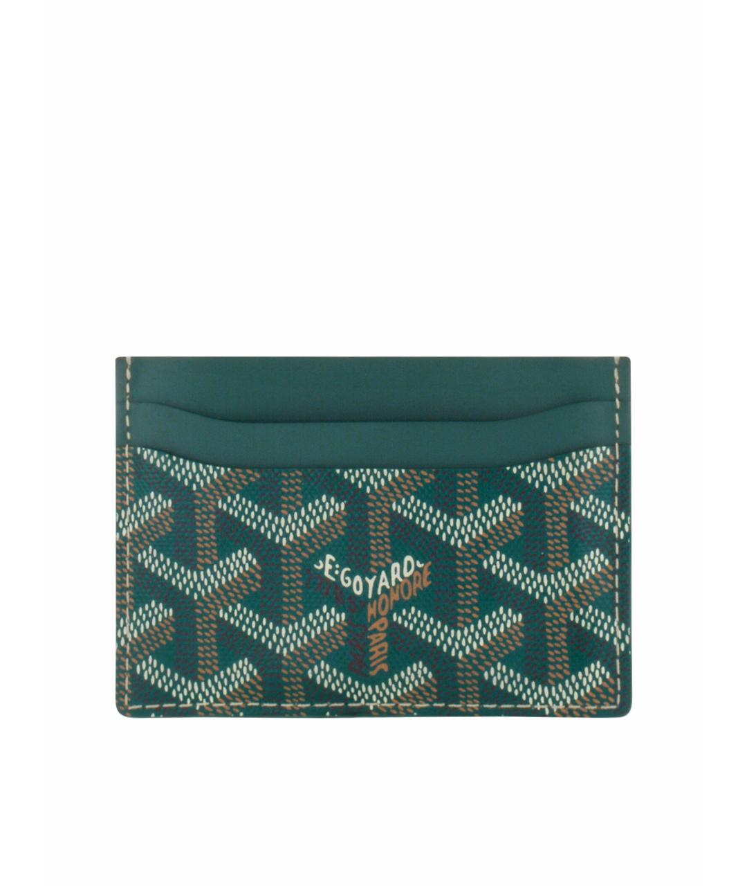 GOYARD Зеленый кожаный кардхолдер, фото 1