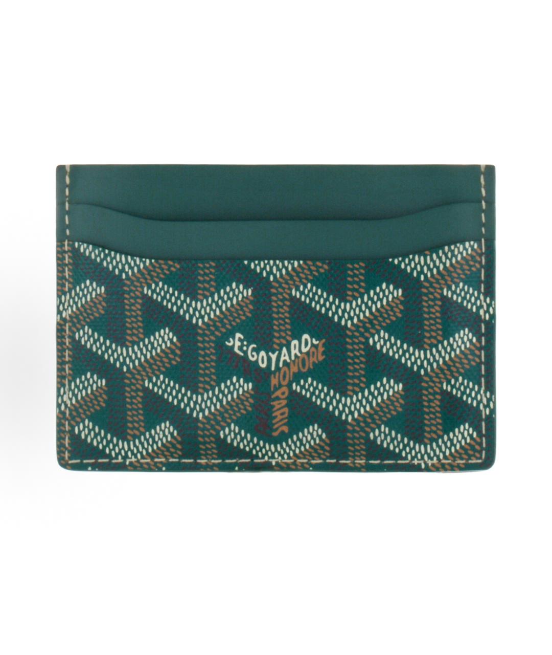 GOYARD Зеленый кожаный кардхолдер, фото 3