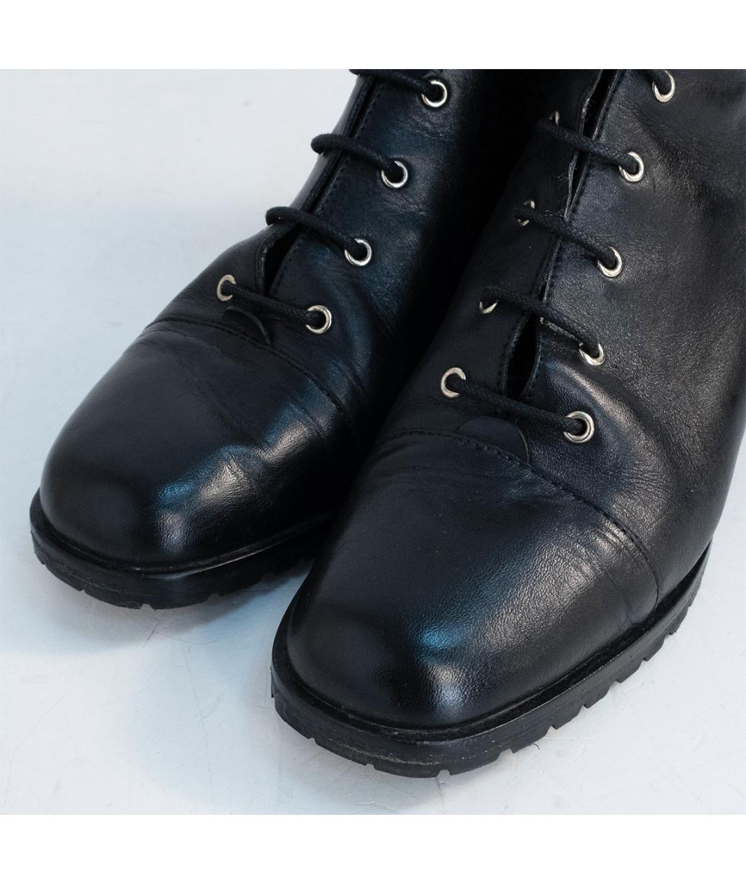 EMPORIO ARMANI Черные кожаные ботинки, фото 3