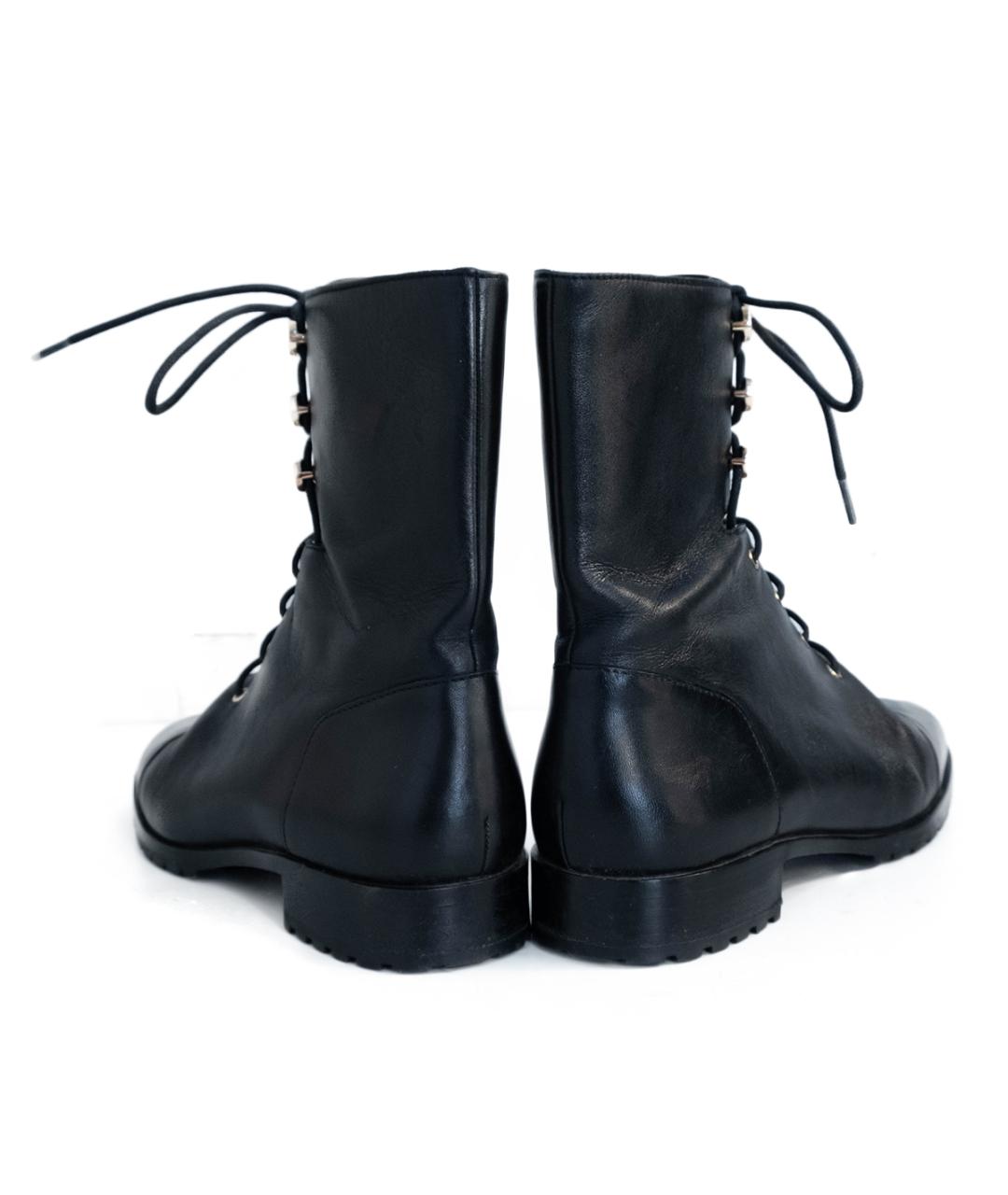 EMPORIO ARMANI Черные кожаные ботинки, фото 5