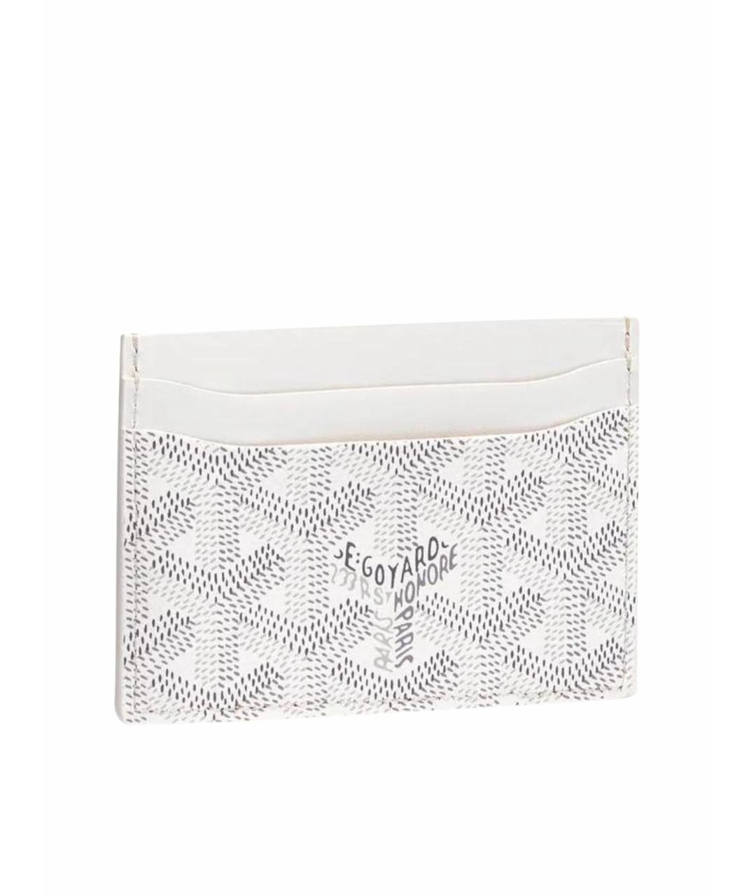 GOYARD Белый кожаный кардхолдер, фото 1