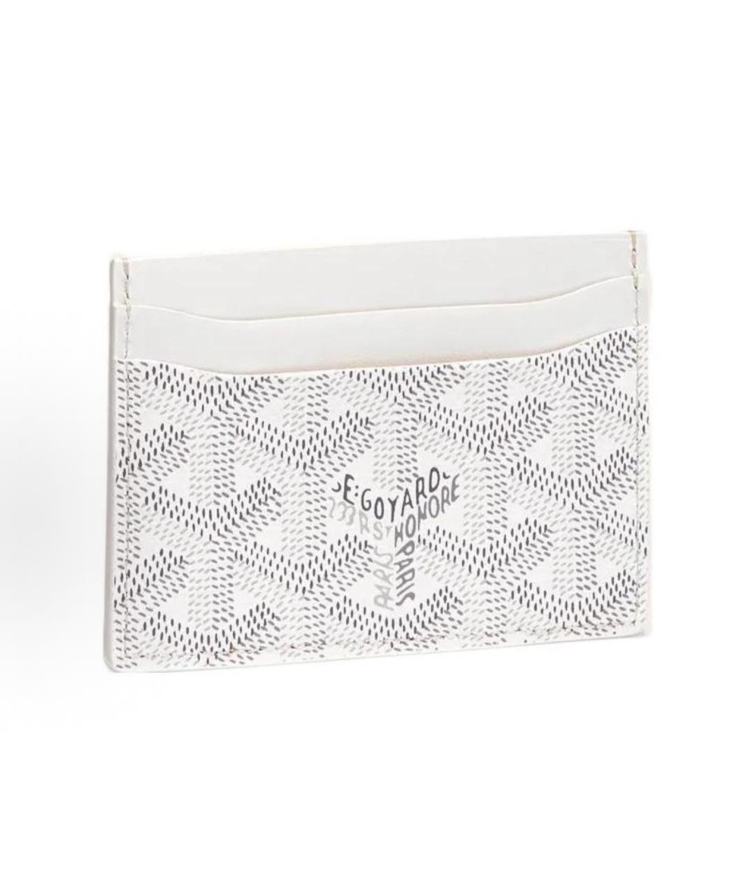 GOYARD Белый кожаный кардхолдер, фото 2