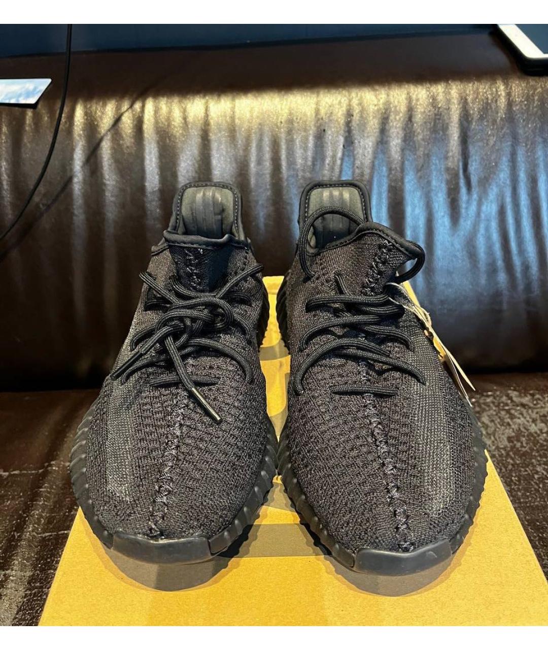 ADIDAS YEEZY Антрацитовые текстильные кроссовки, фото 2