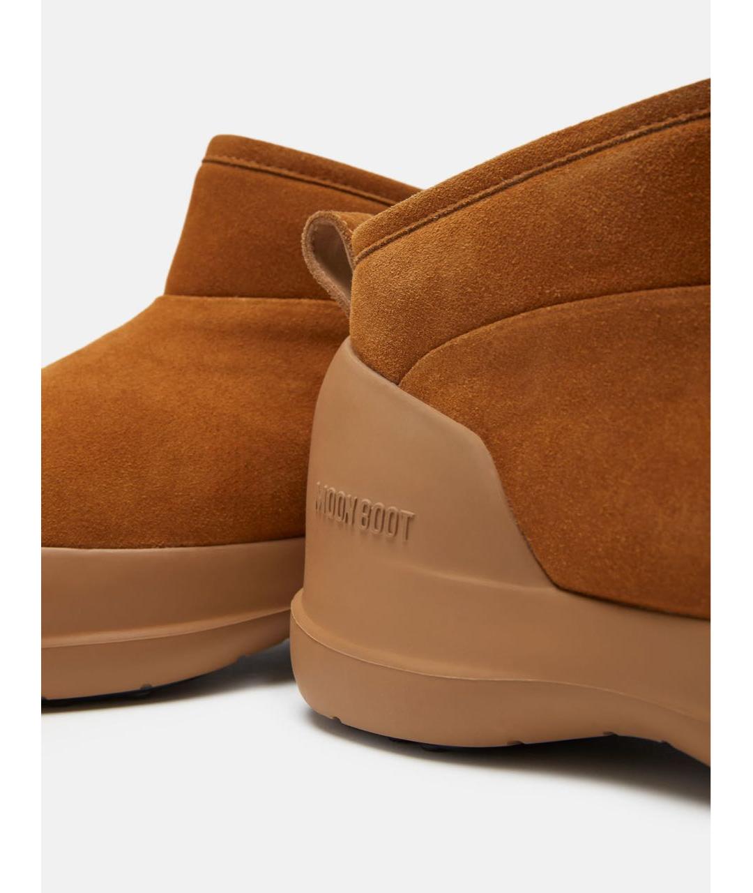 MOON BOOT Коричневые замшевые ботинки, фото 4