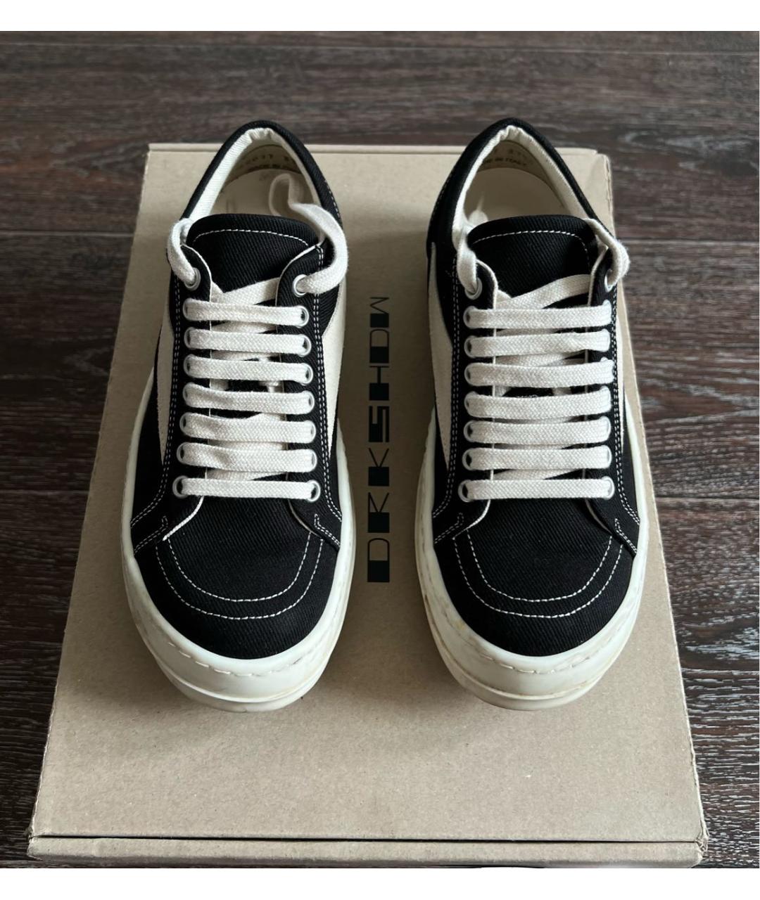 RICK OWENS DRKSHDW Черные текстильные кроссовки, фото 2