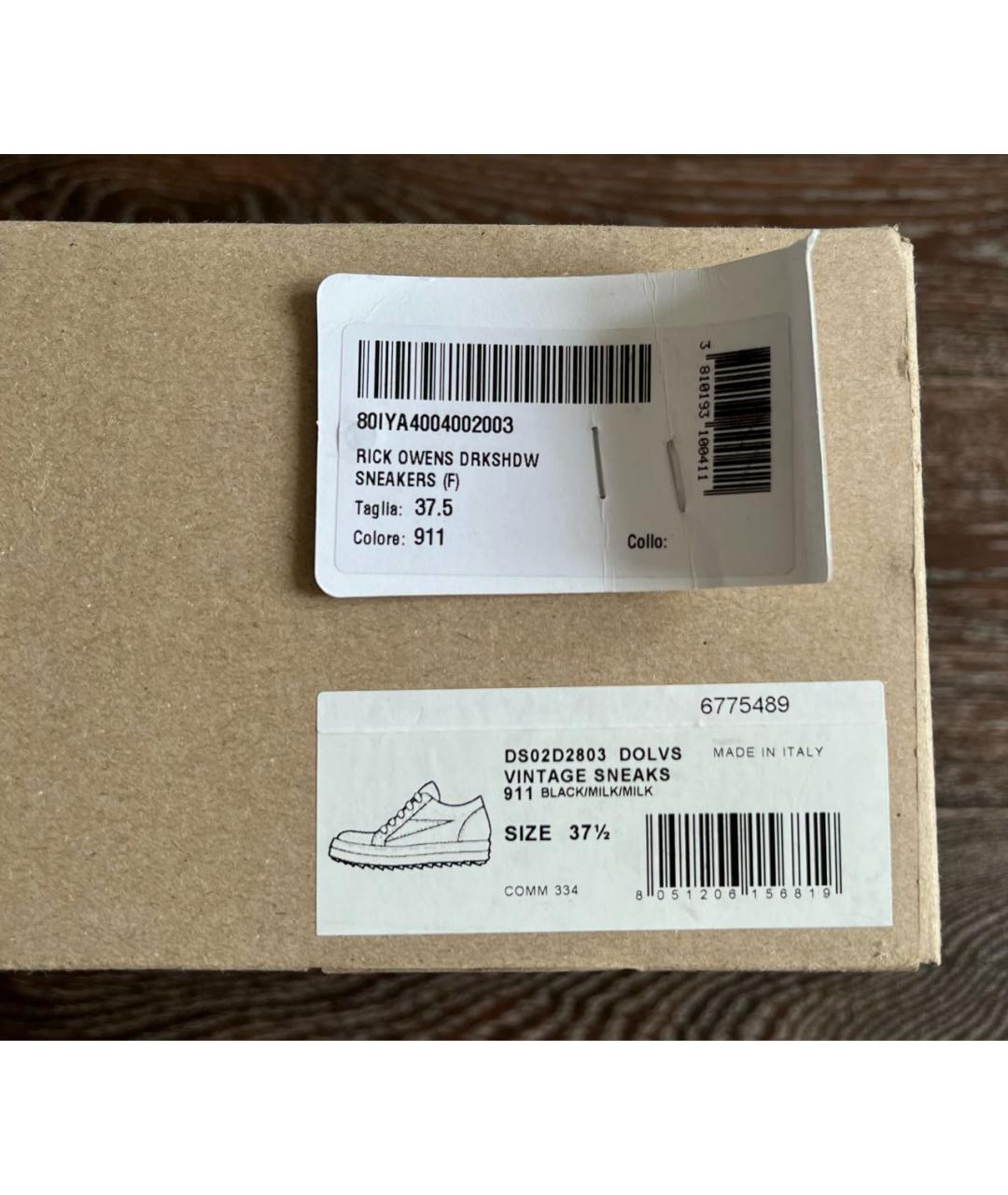 RICK OWENS DRKSHDW Черные текстильные кроссовки, фото 6