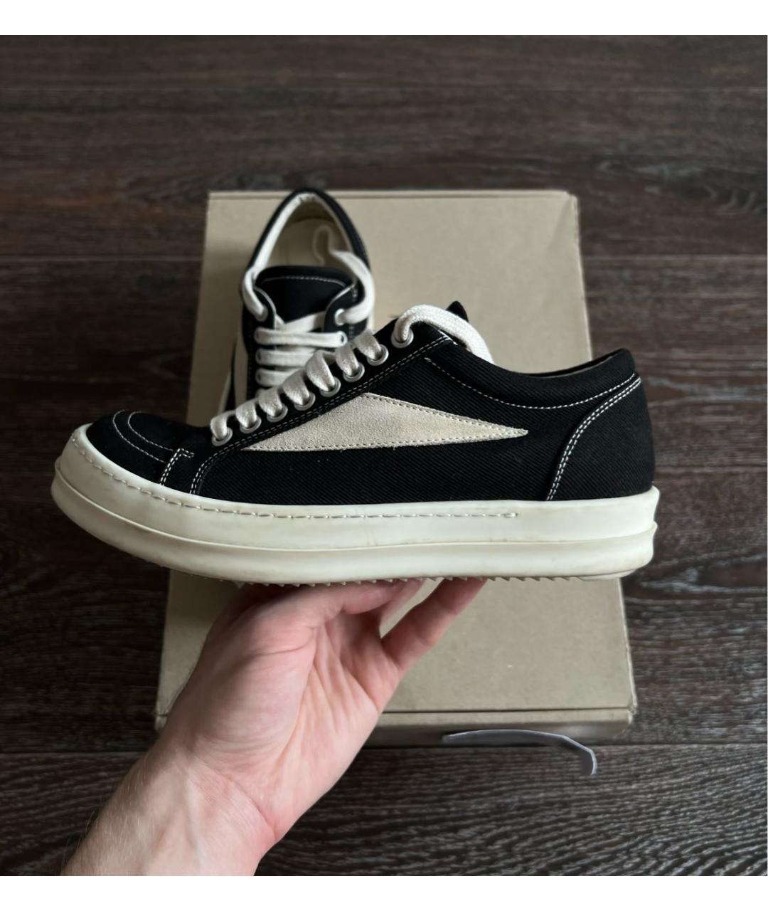 RICK OWENS DRKSHDW Черные текстильные кроссовки, фото 7