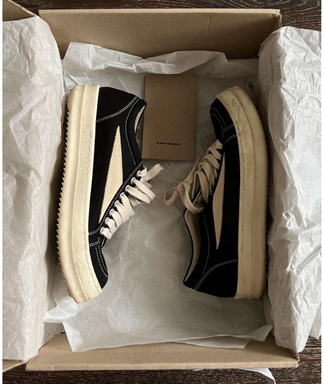 RICK OWENS DRKSHDW Черные текстильные кроссовки, фото 3