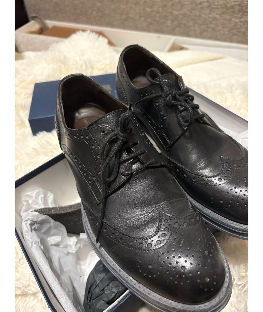 Principe di Bologna Черные кожаные туфли, фото 3