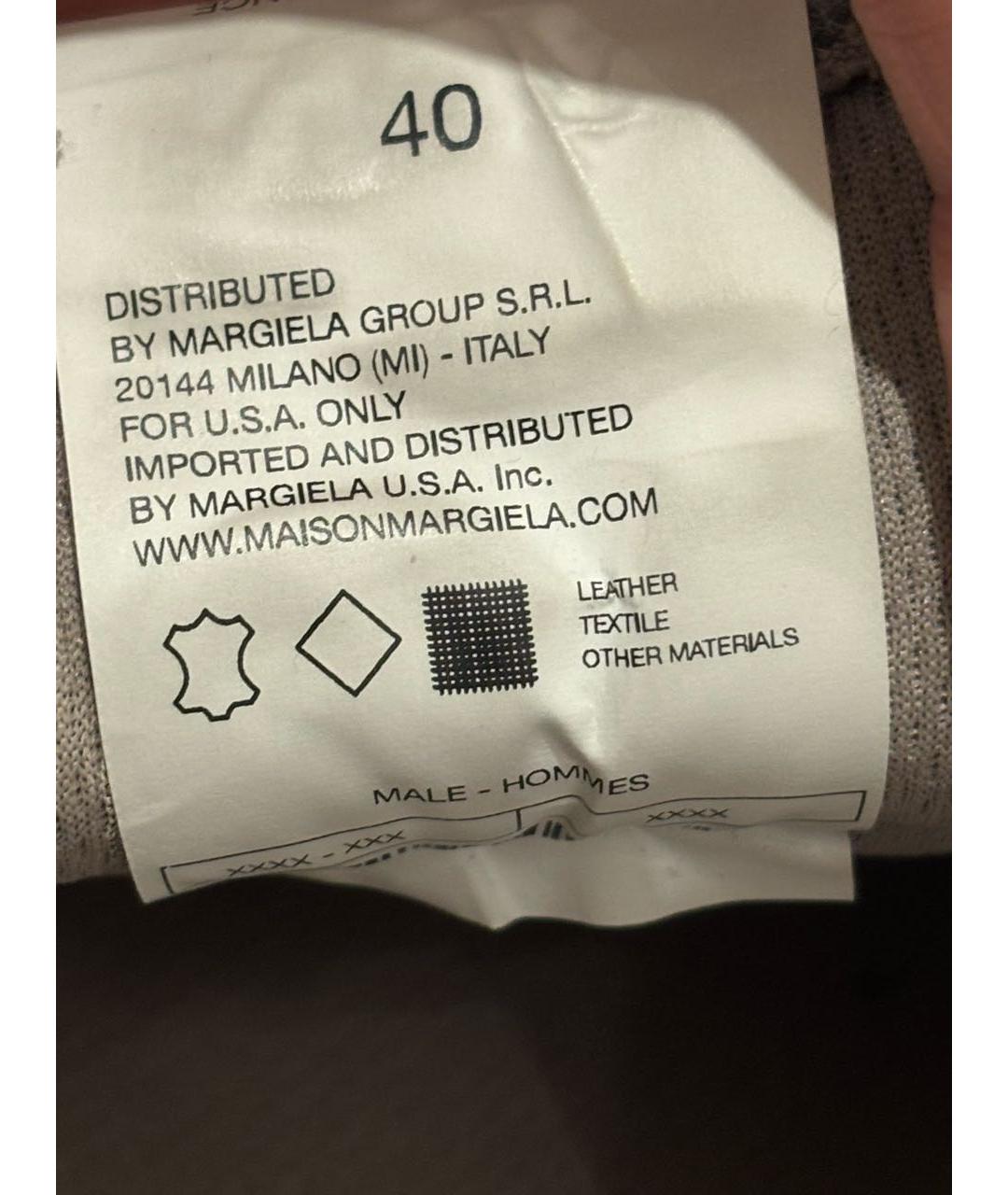 MAISON MARGIELA Бежевые текстильные низкие кроссовки / кеды, фото 5