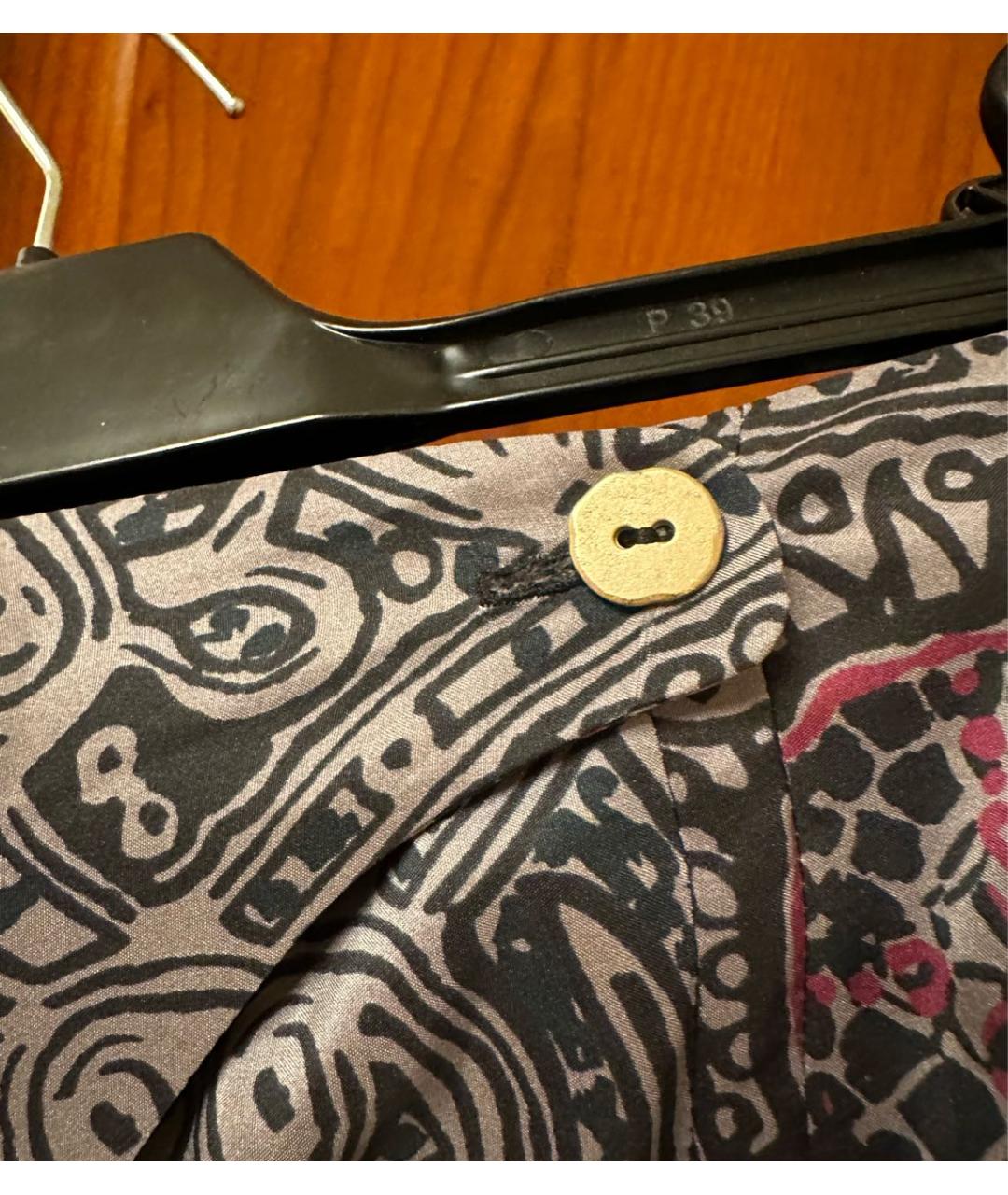 SAINT LAURENT Мульти шелковая юбка макси, фото 8