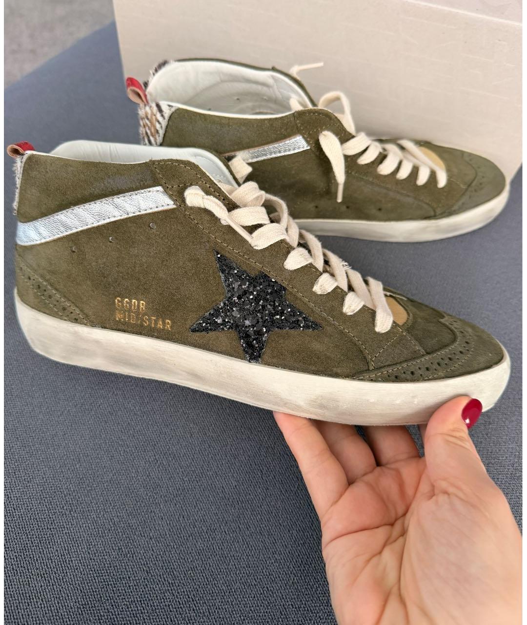 GOLDEN GOOSE DELUXE BRAND Хаки замшевые кеды, фото 3