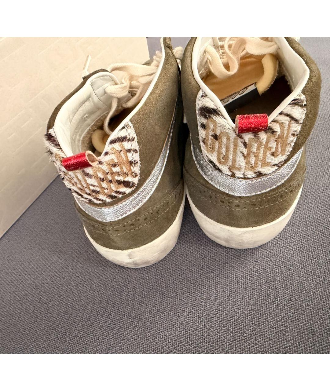 GOLDEN GOOSE DELUXE BRAND Хаки замшевые кеды, фото 4