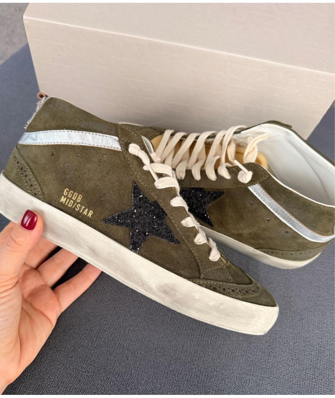 GOLDEN GOOSE DELUXE BRAND Хаки замшевые кеды, фото 6