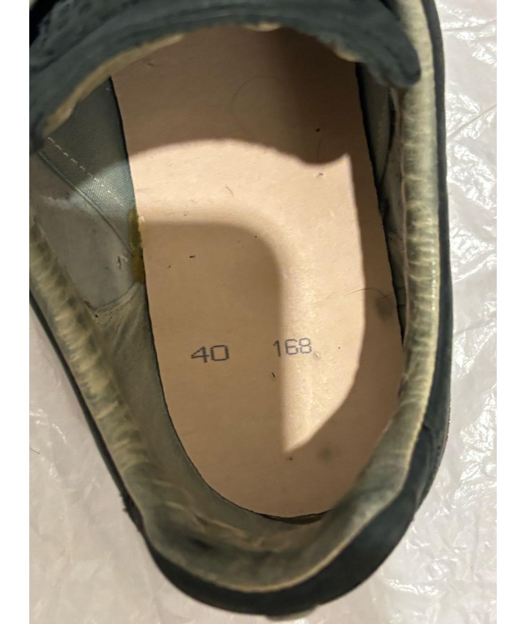 MAISON MARGIELA Черные кожаные низкие кроссовки / кеды, фото 8