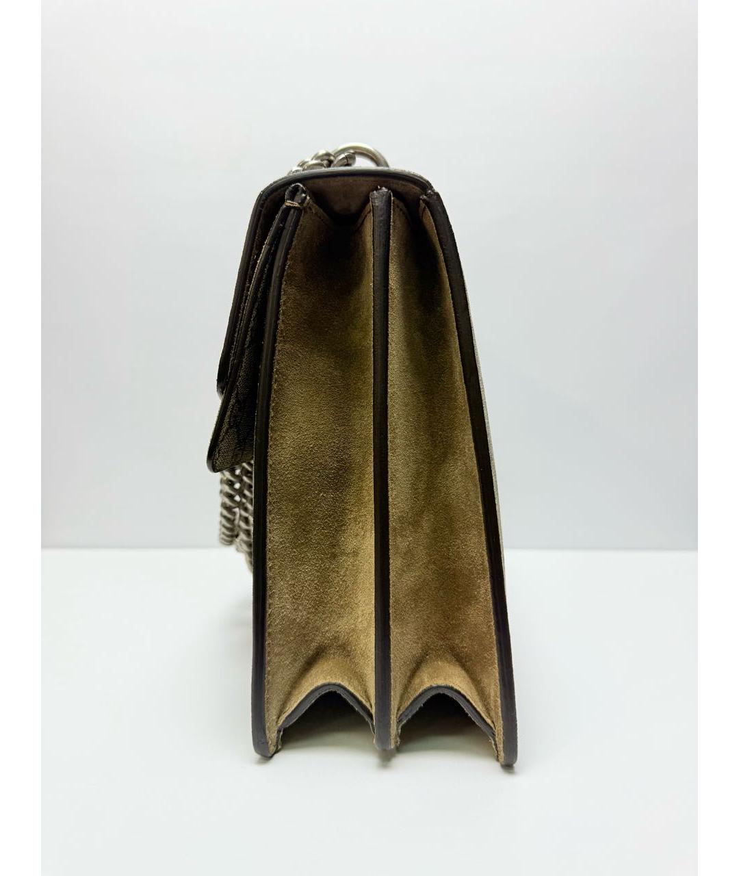 GUCCI Бежевая тканевая сумка через плечо, фото 3