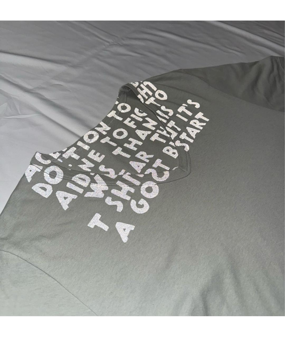 MAISON MARGIELA Серая хлопковая футболка, фото 5