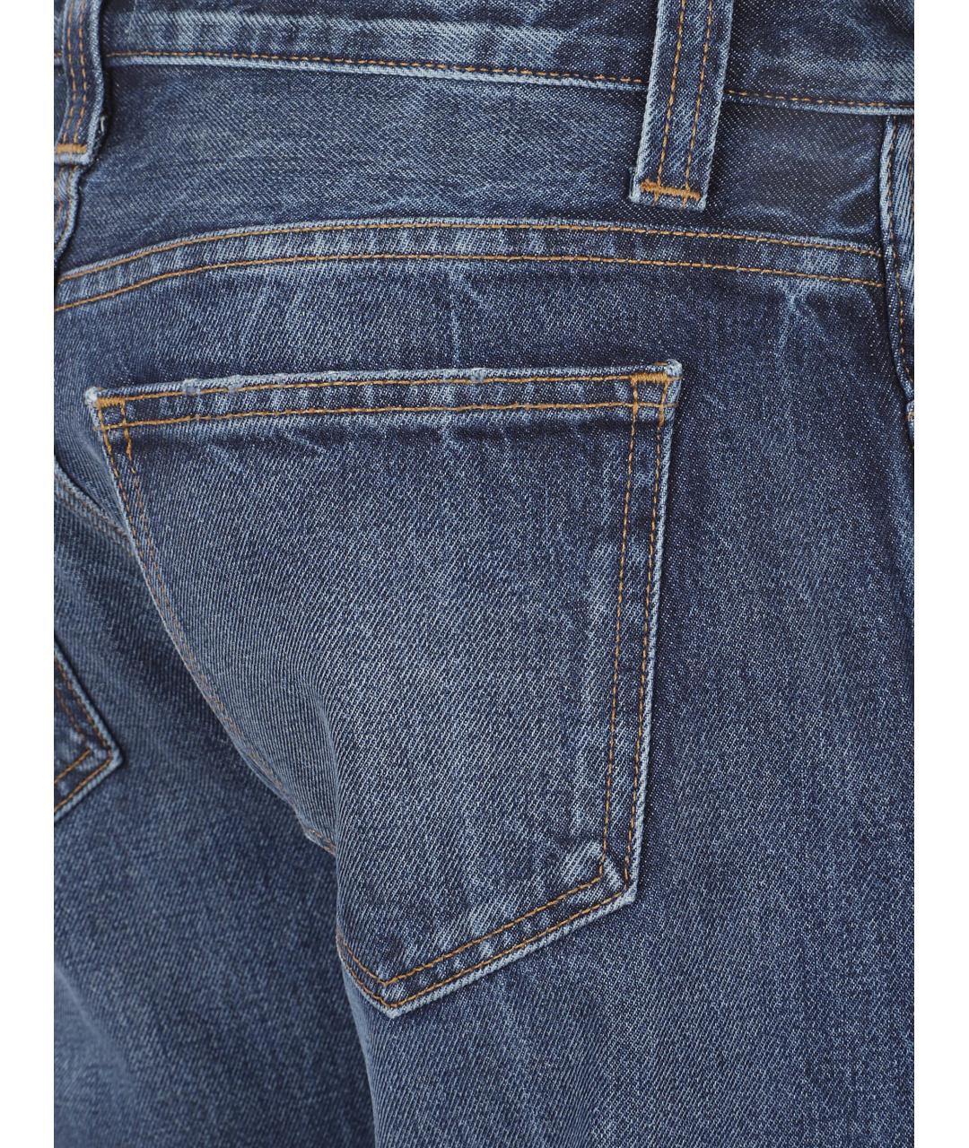 KHAITE Синие хлопковые прямые джинсы, фото 3