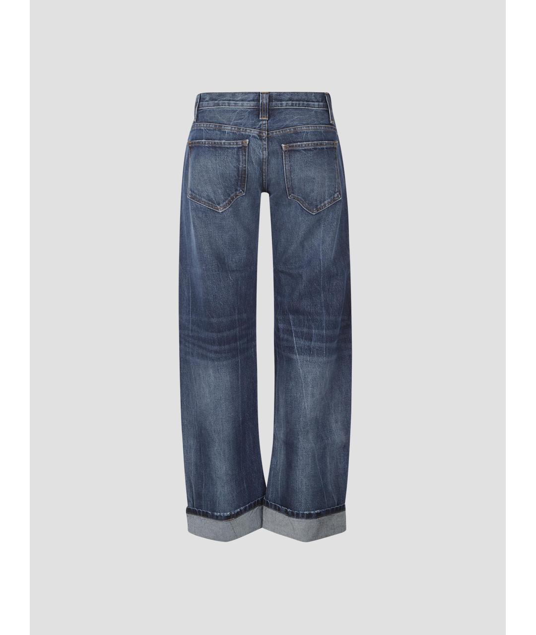 KHAITE Синие хлопковые прямые джинсы, фото 2