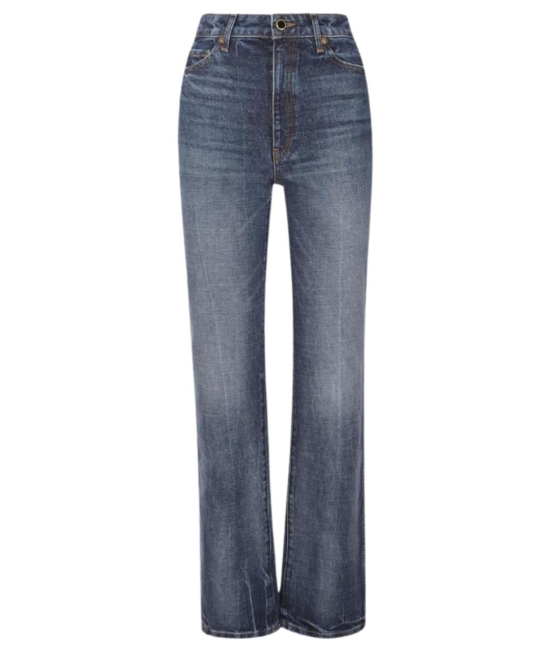 KHAITE Синие хлопковые прямые джинсы, фото 1