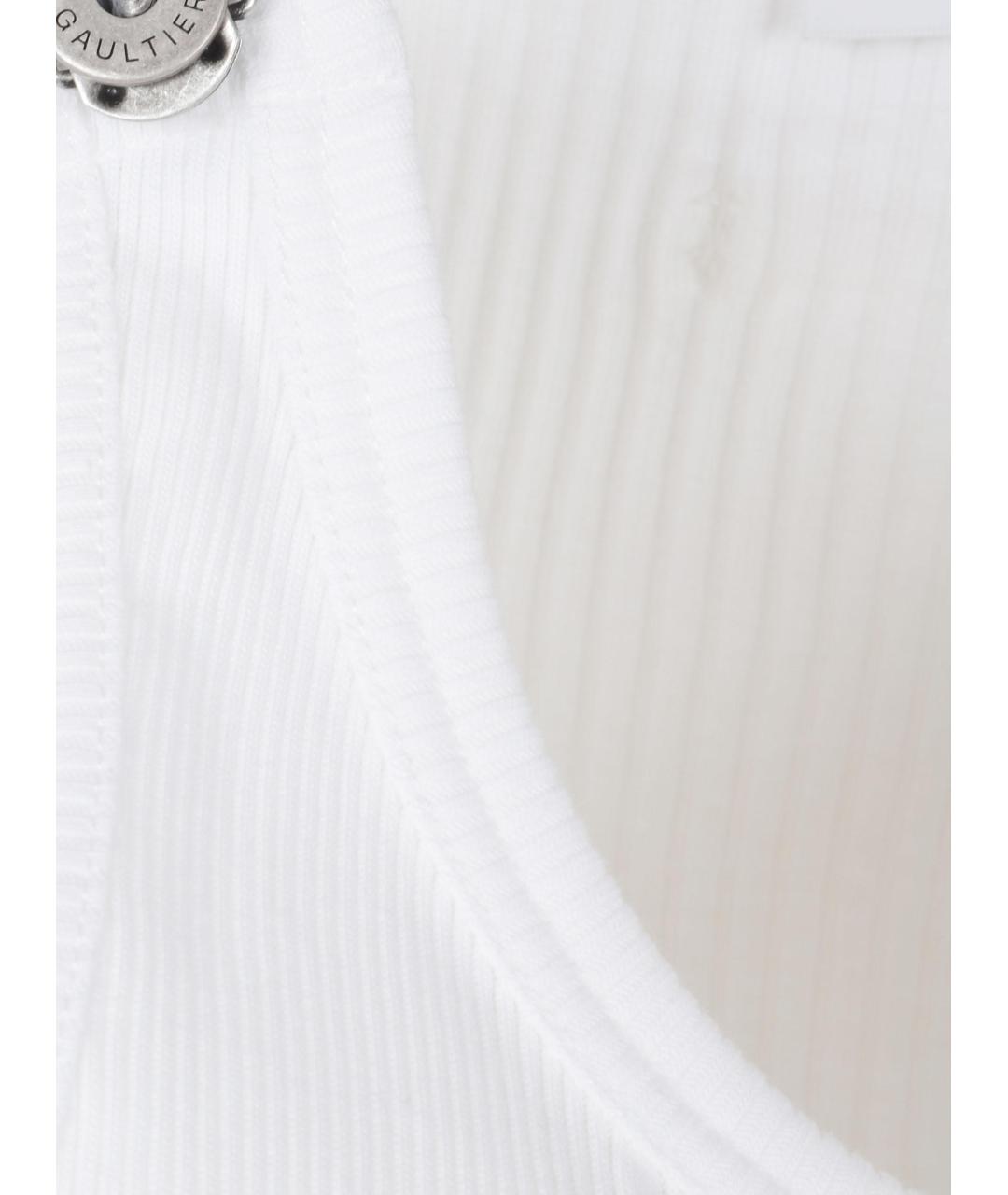JEAN PAUL GAULTIER Белая хлопковая майка, фото 3