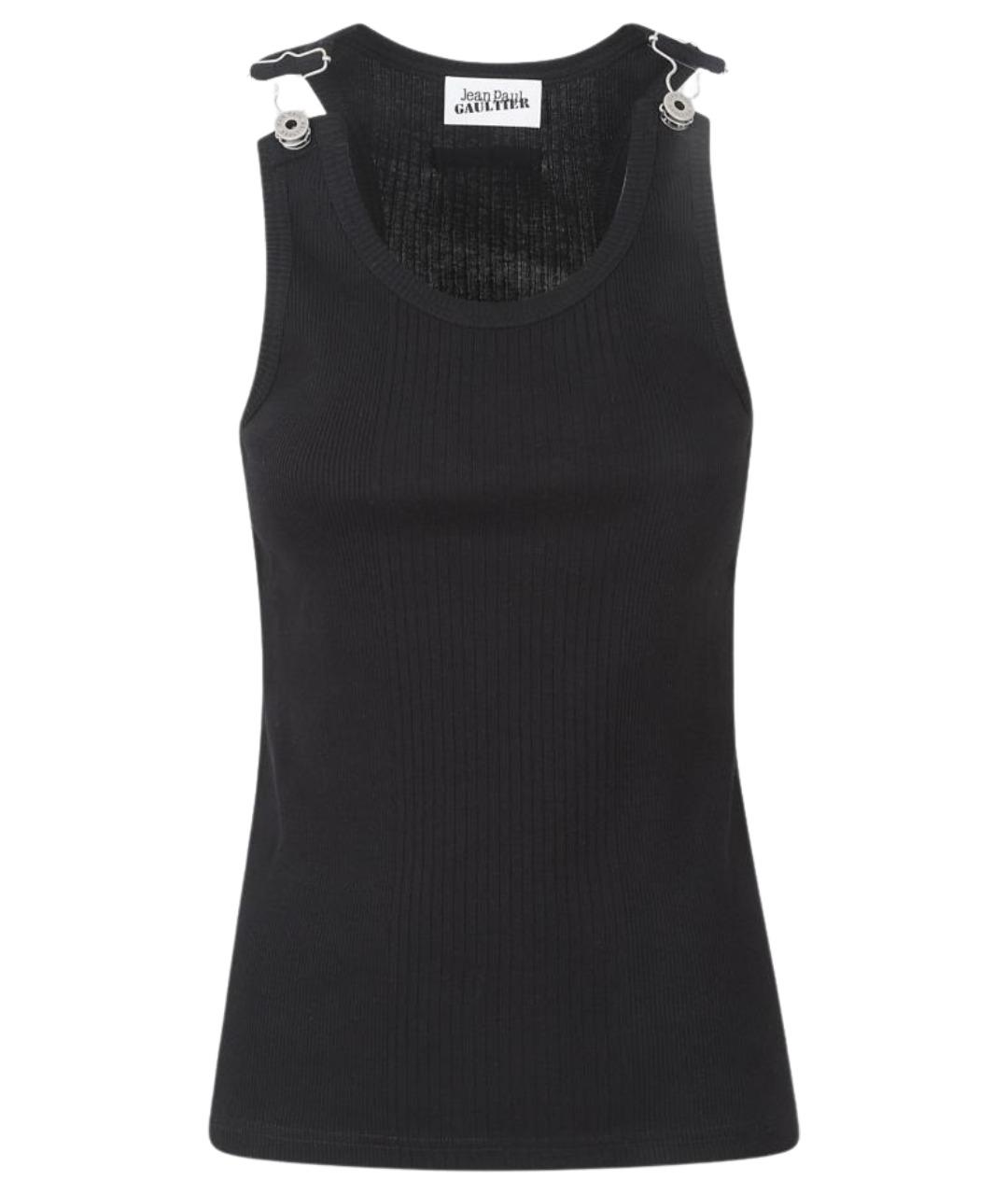JEAN PAUL GAULTIER Черная хлопковая майка, фото 1