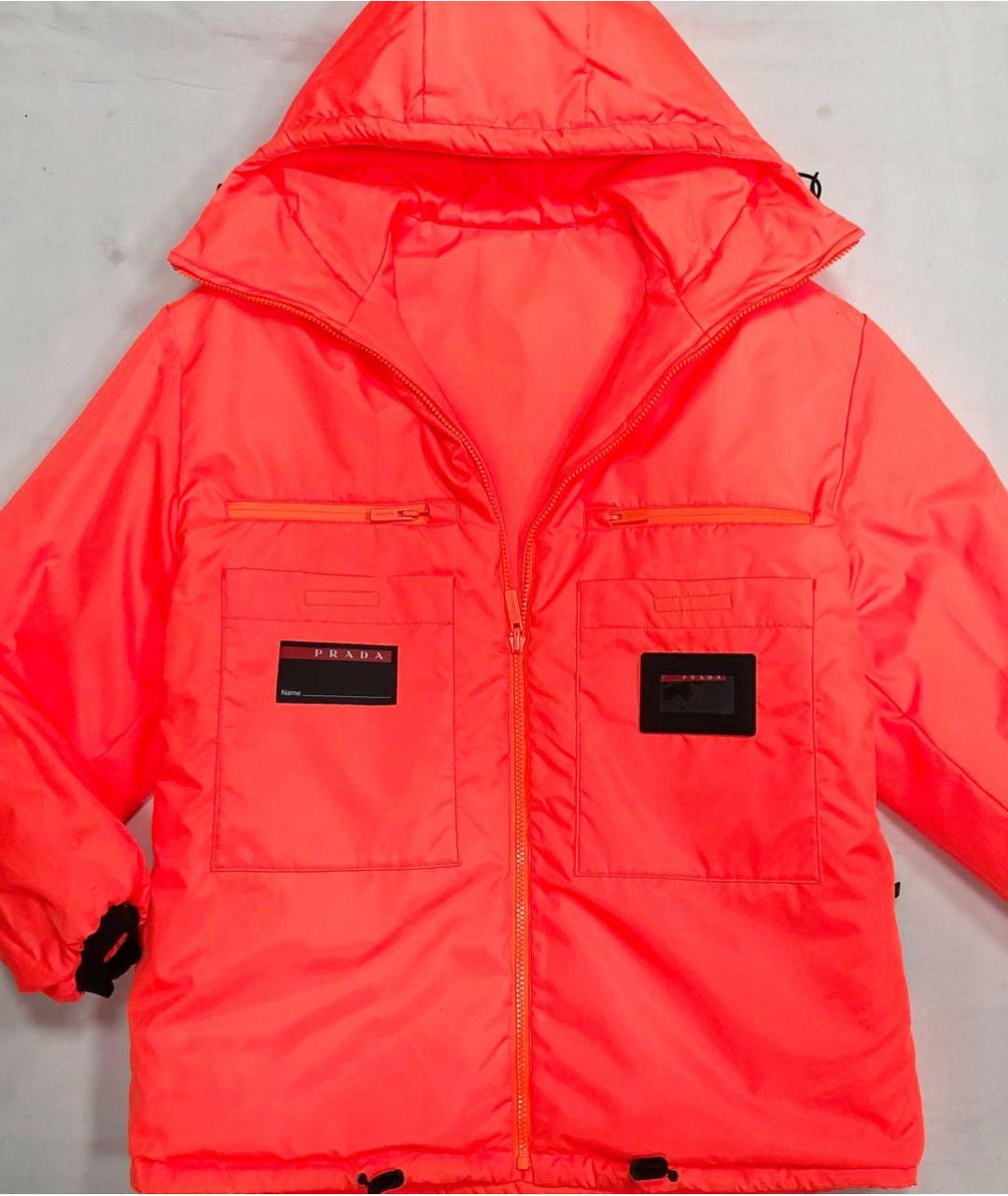 PRADA Оранжевая полиэстеровая куртка, фото 3